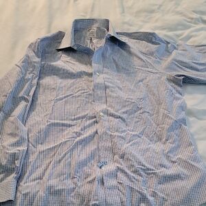 Brooks Brothers Regent Men's Blue Checkered Dress Shirt Sz 16-33